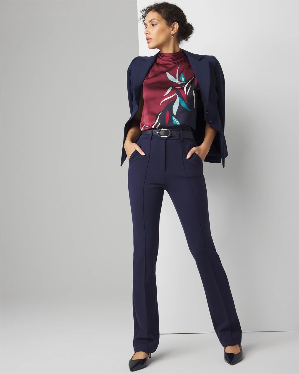 Extra High-Rise Luxe Stretch Bootcut Pants | White House